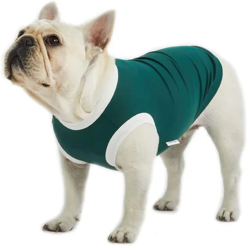 Vista 13 de Camiseta sin mangas para perro, camisas de algodón para perros, camisetas sin mangas, suave, transpirable, fresca para perro, ropa para mascotas