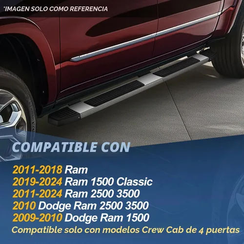 Vista 7 de Auto Dynasty - Estribos planos para Dodge Ram 1500-3500 Crew Cab 4DR 09-24