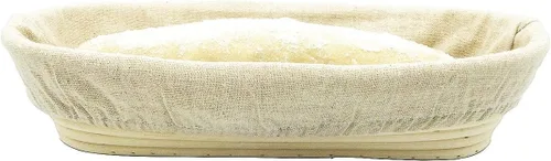 Vista 2 de Banneton - Cesta a prueba de pan, cesta a prueba de masa madre BetterJonny de 11 pulgadas de largo, ovalada, kit de iniciación de masa madre