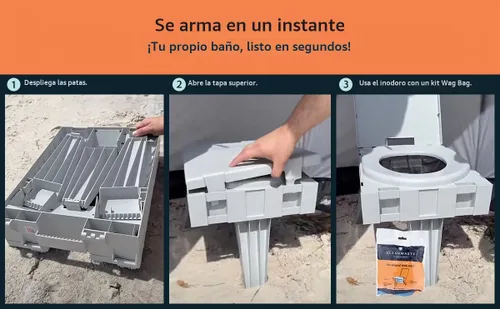 Vista 3 de Cleanwaste Go Anywhere Inodoro portátil