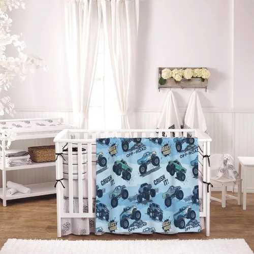 Vista 4 de Perinsto Manta de Monster Trucks, ultra suave y cálida para todas las estaciones, manta decorativa de forro polar para niños, regalos para niños