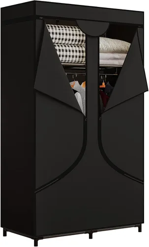 Vista 7 de SORCEDAS Portable Closet Wardrobe Organizer Storage with Cover Non-Woben Fabric Portable Wardrobe Closet for Hanging Clothes Racks Shelving 33 Inch