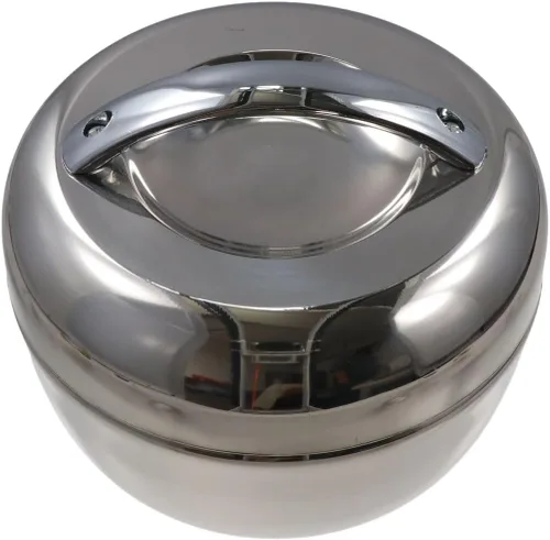 Vista 3 de Lonchera de acero inoxidable, lonchera aislada de 2 capas para alimentos calientes, lonchera portátil de 1 litro, contenedor aislado de acero