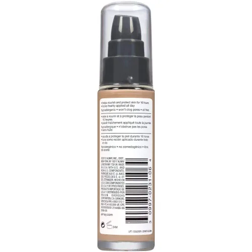 Vista 7 de Almay Base líquida, Color Verdaderamente Duradero, Acabado Natural de Larga Duración, Vitamina E y Extracto de Limón, Hipoalergénica, Libre de 260