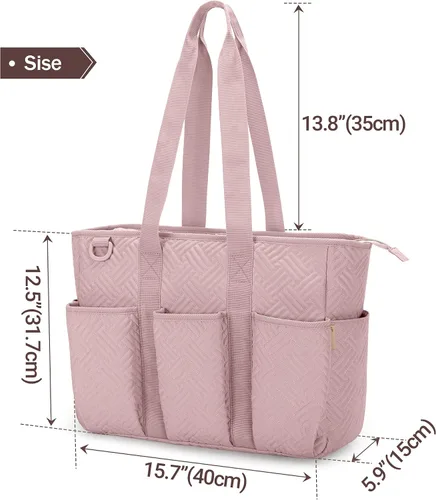 Vista 6 de Fasrom Bolsa de mano para enfermeras de trabajo, bolsa clínica para estudiantes de enfermería y personal de atención médica en el hogar, rosa