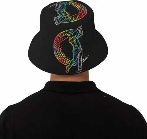 Vista 7 de Sombrero de pescador deportivo con pelota de golf, gorra de pescador casual, sombrero de golf Boonie, sombrero de viaje para playa, sombrero de sol