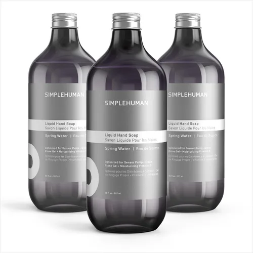 Vista 18 de simplehuman Botella de repuesto de jabón líquido de manos de pepino, 30 onzas líquidas, suave y refrescante aroma de pepino crujiente, vitamina E