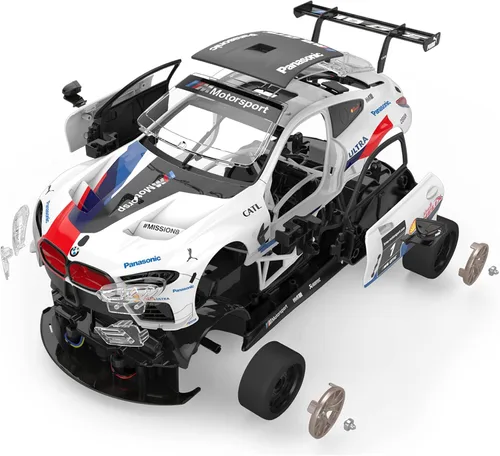 Vista 6 de RASTAR Construye tu propio kit de coche RC BMW M8 GTE con calcomanías