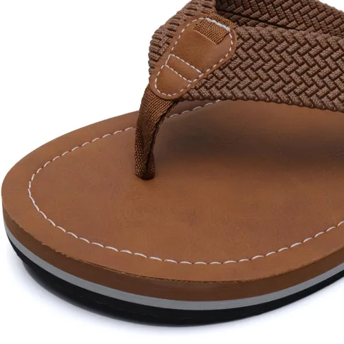 Vista 5 de Harssidanzar Chanclas con punta para los dedos, zapatillas de hombre, informales, zapatillas de surf, zapatillas de playa, baño, verano