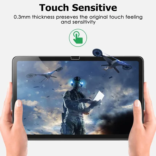 Vista 5 de Protector de pantalla de vidrio templado para tableta Google Pixel, protector de película antiarañazos ultra fino HD transparente antihuellas
