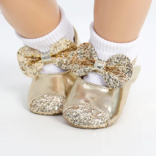 Vista 4 de Morbido - Zapatos planos Mary Jane para bebés y niñas, suela suave antideslizante con nudo de lazo, zapatos de vestir de princesa para boda