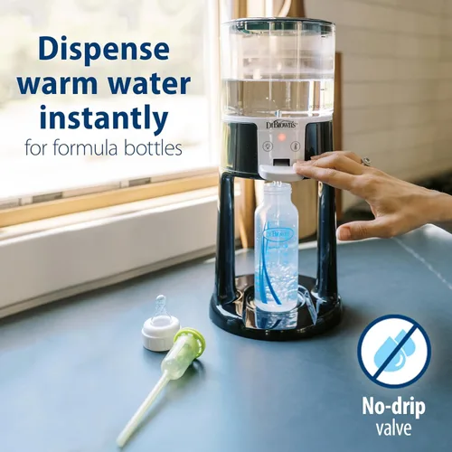 Vista 2 de Dr. Brown's Insta-Prep Dispensador de agua tibia con jarra de mezcla de fórmula para bebés, 36 onzas, azul