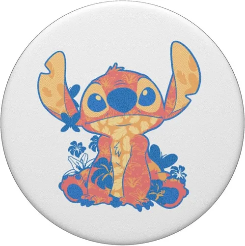 Vista 3 de Disney Lilo & Stitch - Agarre y soporte para teléfonos y tabletas, diseño de hawaiano, Negro