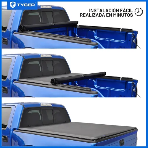 Vista 5 de Tyger Auto T1 - Funda enrollable suave para cama de camioneta, compatible con Honda Ridgeline 2017-2026 Cama de 5'4" (64") TG-BC1H9065