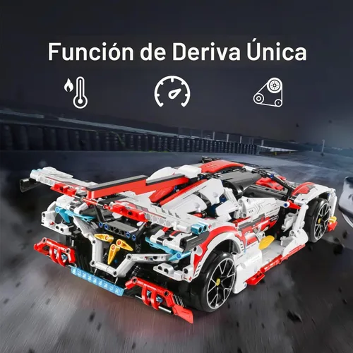 Vista 2 de OWNONE 1 Kits de Construcción de Súper Autos - con Ruedas de Deriva Fáciles, Función de Control Remoto, Puertas Eléctricas de Ala de Gaviota - Juego