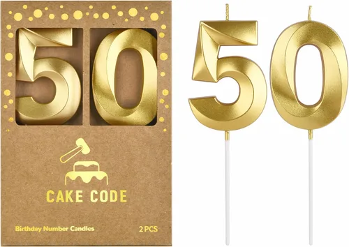 Vista 26 de Velas de cumpleaños de oro con diamantes de 2.76 pulgadas, velas de números dorados, velas de números de pastel, celebración de fiesta