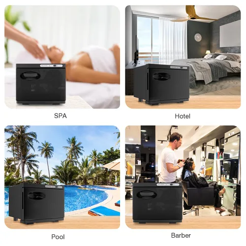 Vista 7 de Gabinete Calentador de Toallas, 8L Calentador de Toallas Calientes Pequeño para Spa, Uso de Calefacción para Spa Facial, Belleza Capilar, Equipo
