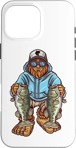 Vista 19 de Funda para iPhone 17, diseño de pescador de pie grande