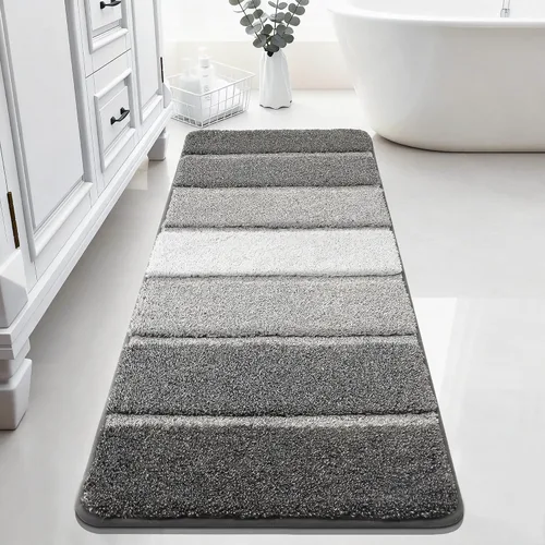 Vista 40 de COSY HOMEER Alfombras de baño de 24 x 17 pulgadas, ultra suaves y absorbentes, con respaldo de TPR antideslizante, lavable a máquina, alfombra Beige