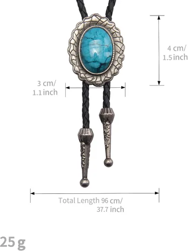 Vista 223 de Jeilwiy Corbata de bolo para hombre, corbata de vaquero occidental, collar de corbata de bolo dorado, corbata de cuero, corbata de Halloween