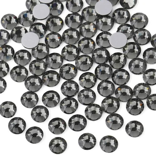 Vista 40 de Beadsland 1440 diamantes de imitación de cristal con parte trasera plana, gemas redondas, ámbar, SS3, 0.047-0.055 in