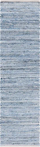 Vista 15 de SAFAVIEH Natura Collection - Alfombra de pasillo, 2 pies 3 pulgadas x 7 pies, azul y marfil, lana y algodón, ideal para dormitorio, vestíbulo