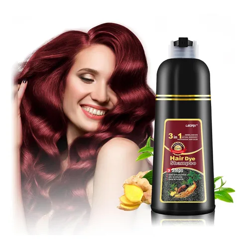 Vista 18 de leorx - Paquete de 2 champús de tinte para el cabello negro, 3 en 1, tinte de champú para cobertura de canas, coloración herbaria instantánea