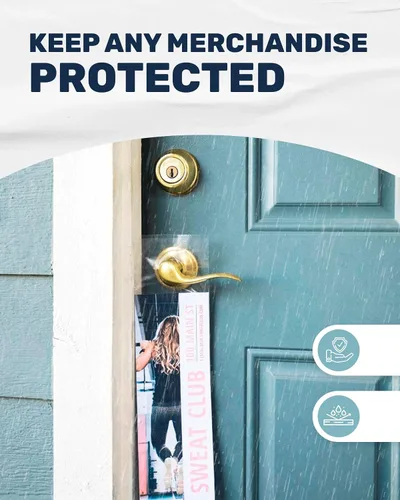 Vista 3 de Skywin TidyFriend - Bolsas de plástico para colgar puertas de 6 x 12 pulgadas (paquete de 2000) bolsas transparentes para colgar puertas, perchas