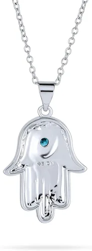 Vista 2 de Traditional Magen Judaica Hanukkah Star of David Necklace Cleat Black Blue CZ, 14K Gold Plated .925 Silver Pendant for Women & Teens