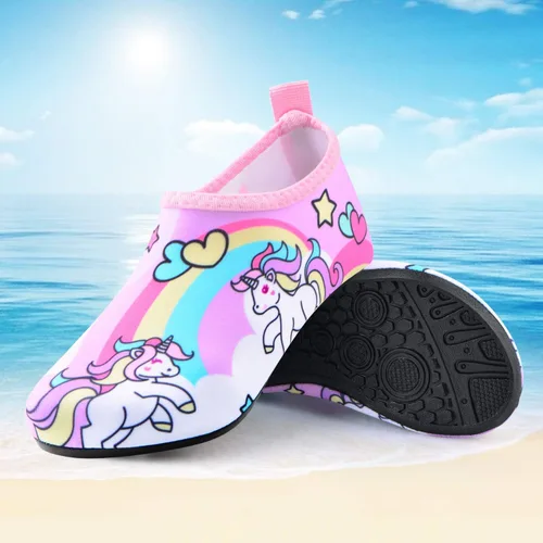 Vista 5 de Sunnywoo Zapatos de agua para niños y niñas, zapatos de natación para el agua, de secado rápido, antideslizantes, para la piel, zapatos deportivos