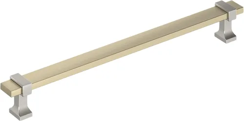 Vista 19 de Amerock Overton - Tirador para gabinete de 96 mm de centro a centro en acabado negro mate cepillado/bronce champán, BP36681BMBCZ