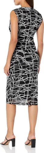 Vista 2 de Nine West Vestido Cheyenne de malla sin mangas con cuello redondo para mujer