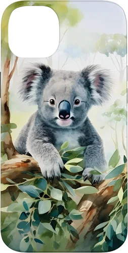 Vista 15 de Adorable Koala in a Tree Watercolor Case for iPhone 17