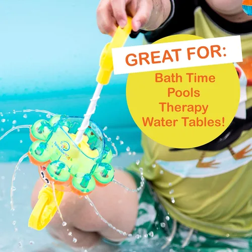 Vista 2 de Splashin'kids Juguetes de baño Doble la diversión Juguetes para bebés Juguetes de bañera de agua Juguetes para niños pequeños Pulpo giratorio