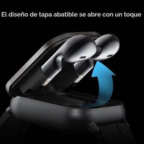 Vista 3 de Reloj inteligente con auriculares, relojes con correa de silicona, pantalla de 2.01 pulgadas, reloj rastreador con auriculares