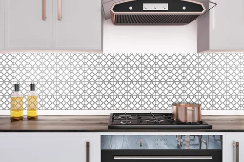 Vista 6 de Mi Alma calcomanías para azulejos en blanco y negro para despegar y pegar calcomanías de azulejos, 24 unidades, para azulejos de baño y cocina