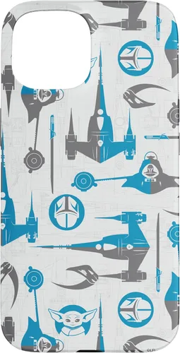 Vista 6 de Funda para iPhone 16 Star Wars The Mandalorian & Grogu Signets y Starships