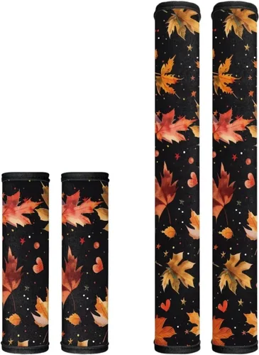 Vista 36 de Juego de 4 fundas para manijas de microondas con diseño de rayas de vaca tribal, azteca, decoración de cocina, antideslizantes, a prueba