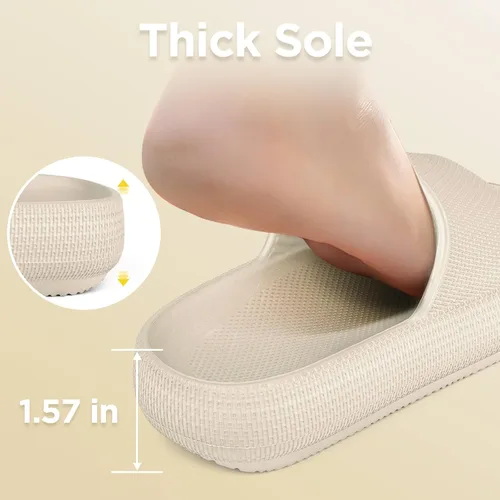 Vista 5 de WYSBAOSHU Sandalias deslizantes para niños y niñas, cómodas, antideslizantes, suela gruesa, para verano, ducha, piscina, playa, agua