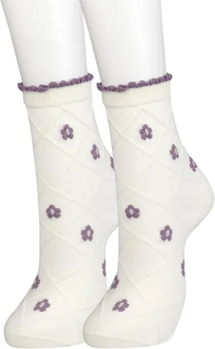 Vista 7 de AFADER Calcetines coloridos para mujer, diseño de flores, divertidos, casuales, talla 6-10