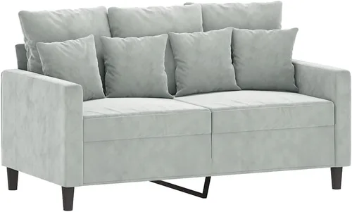 Vista 12 de vidaXL Sofá de 2 plazas, acolchado de terciopelo de lujo, cómodo asiento y almohadas acolchados, diseño moderno, marco de metal resistente