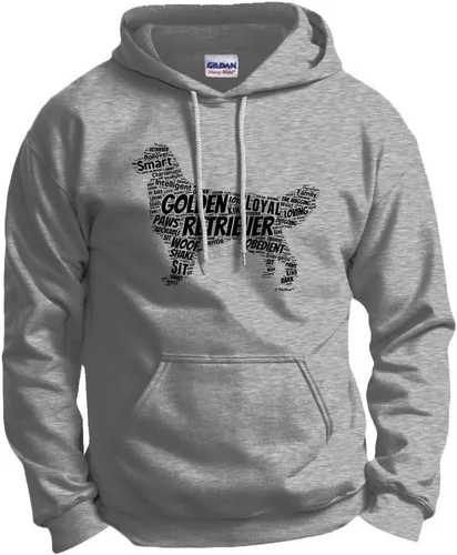 Vista 4 de ThisWear Golden Retriever Word Art - Sudadera con capucha para perro y cachorro