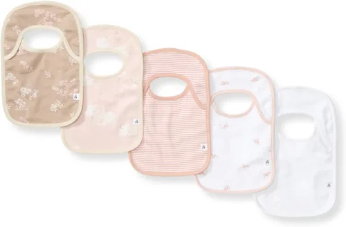 Vista 15 de Burt's Bees Baby Baberos unisex para bebé, trapos de baba de hombro de solapa, 100% algodón orgánico con baberos absorbentes de toalla de rizo A
