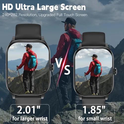 Vista 8 de Reloj inteligente para mujeres y hombres con texto y llamadas, nuevos relojes inteligentes con IA 2025 con monitor de frecuencia cardíaca