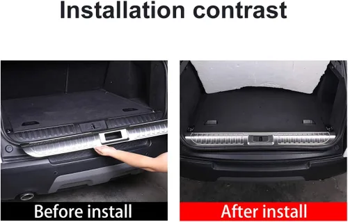 Vista 2 de YIWANG 304 - Protector de parachoques trasero de acero inoxidable para Land Rover Range Rover Sport 2014-2020, Plateado