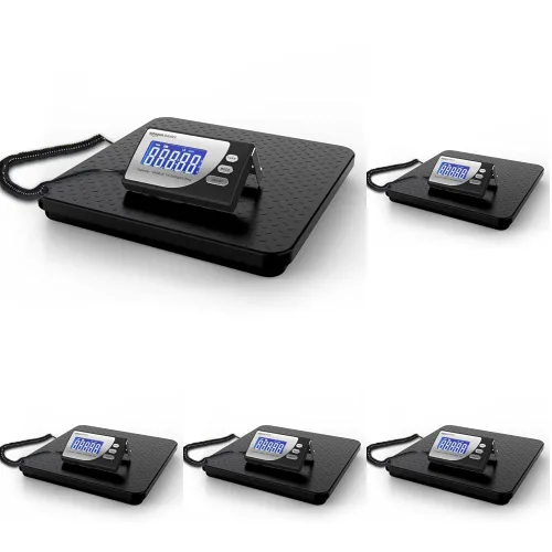Vista 11 de Amazon Basics Báscula postal digital, adaptador de CA, capacidad de 65 lb, precisión de 0.1 oz, negra