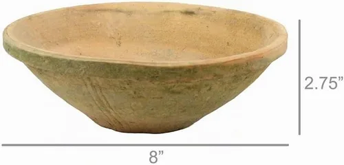 Vista 4 de HomArt Cuenco rústico de terracota, mediano, rojo antiguo, 1 unidad