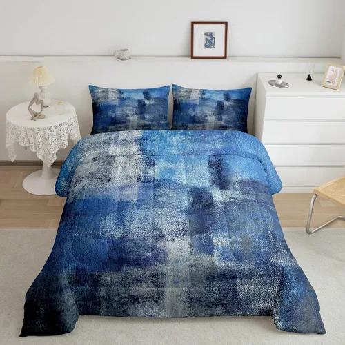 Vista 20 de Erosebridal Juego de ropa de cama turquesa tamaño individual para niños y niños, color verde azulado y gris degradado para niñas y adultos, relleno