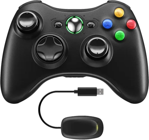 Vista 2 de Prodico Xbox 360 Wireless Controller 2 Pack, 2.4G Wireless Controller for Xbox 360 & Slim PC Windows 7