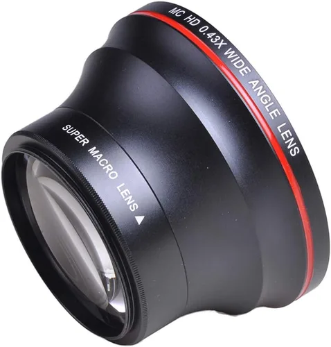 Vista 2 de Lente gran angular HD profesional de 2.047 in 0.43x con porción macro para cámaras DSLR Nikon D7100 D7000 D5500 D5300 D5200 D5100 D3300 D3200 D3100